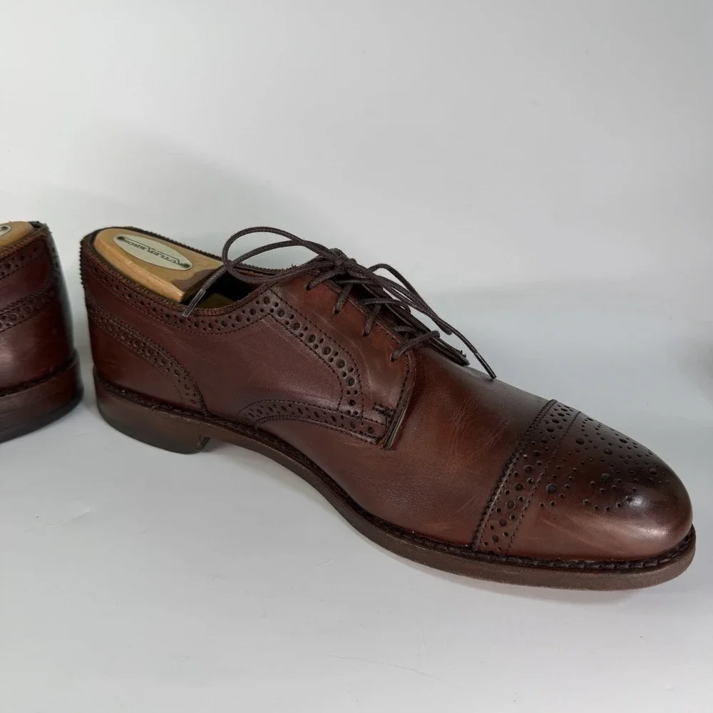 Allen Edmonds 6th Avenue Dress Shoes 10.5 D Chili Ox Blood Cap Toe Brogue 2026